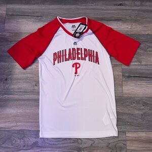 Phillies T-Shirt, Majestic, Size Small